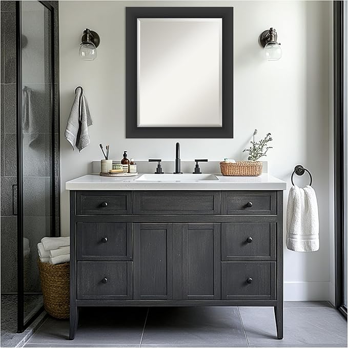 Amanti Art Black Bathroom Mirror - Image 6