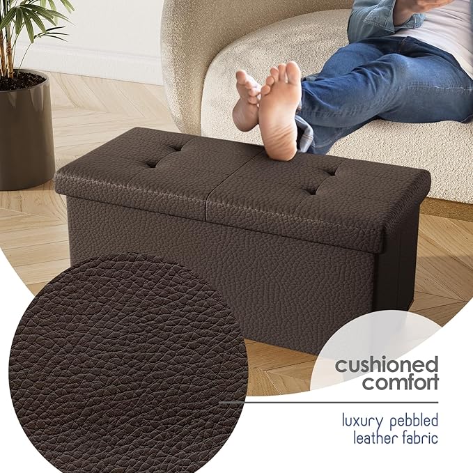 STORAGEBUD Storage Ottoman Bench - Image 7