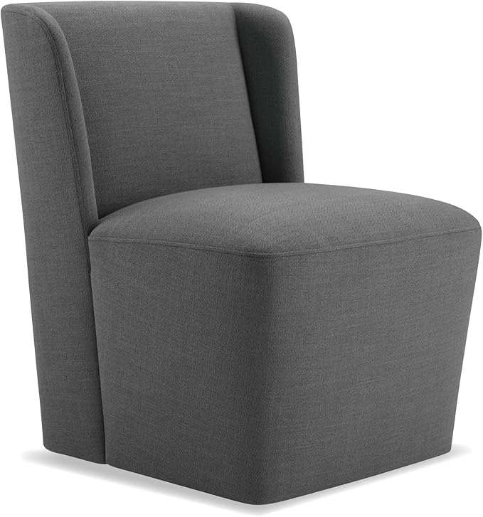 Dining Chairs with Casters No Assembly Upholstered Wingback Single Sofa Armless by Kislot