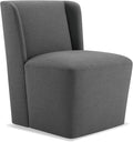 Dining Chairs with Casters No Assembly Upholstered Wingback Single Sofa Armless by Kislot