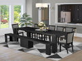 X07MZ-B06-50 - 9-Pc Dining Table Set a Rectangular Dining Table and a wooden by LuxebyEastWestFurniture