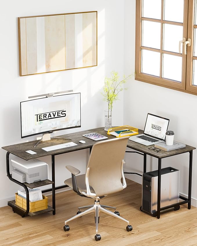 Teraves Reversible L Shaped Desk - Image 7