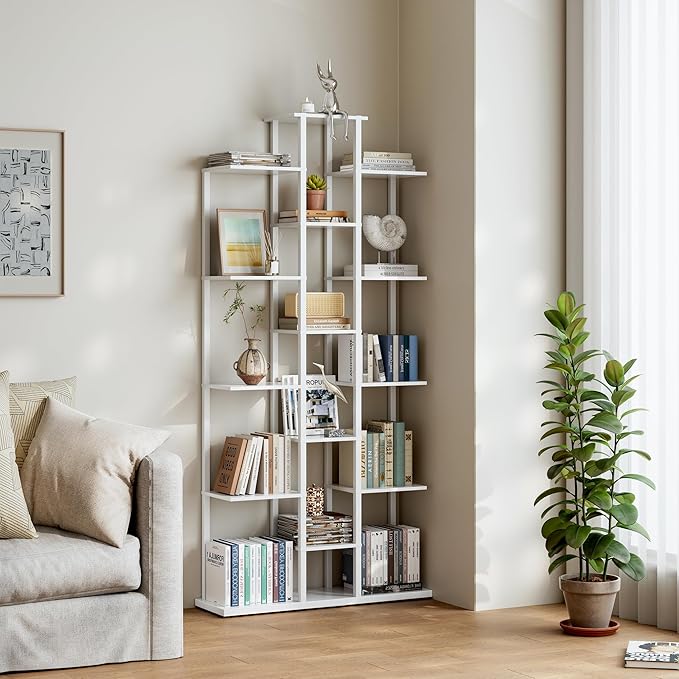 Bookshelf，Small Bookcase for Small Space，6-Tier Bookshelf for Living Room by DGSANDGPuttheCustomerFirst