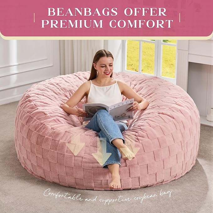Hobestluk Bean Bag Chairs Beanbag Chair - Image 6