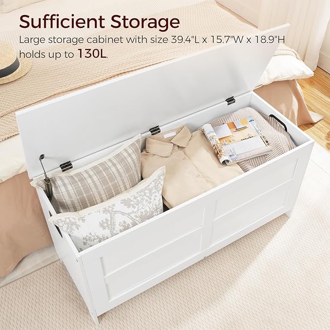 Storage Chest, 39.4” Large Toy Chest, Entryway Storage Trunk, Storage Bench - Image 8