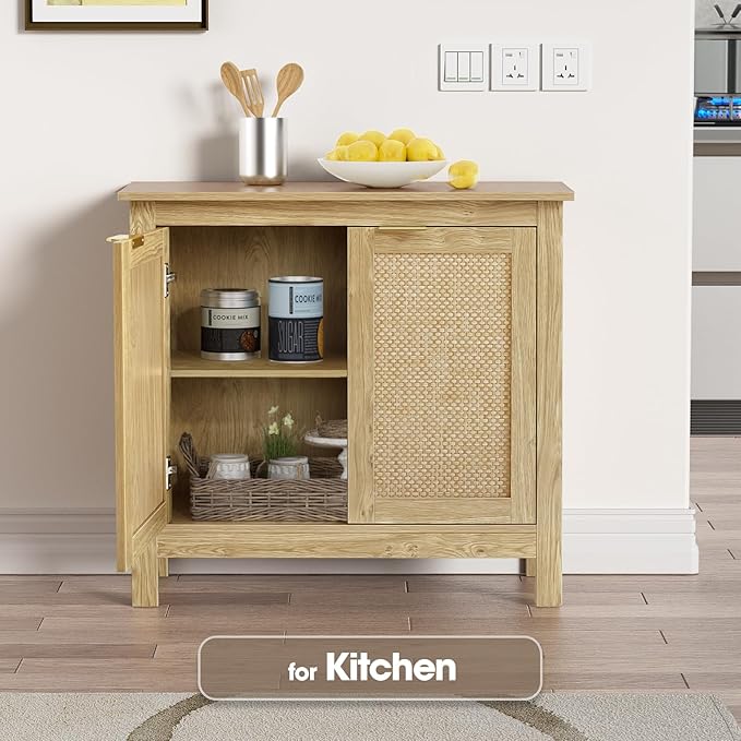 Giluta Sideboard Buffet Cabinet, Farmhouse Kitchen Cabinets - Image 7