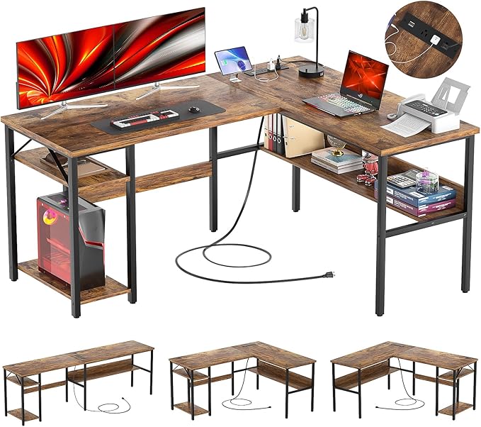Reversible L Shaped Computer Desk by Hyomdeck