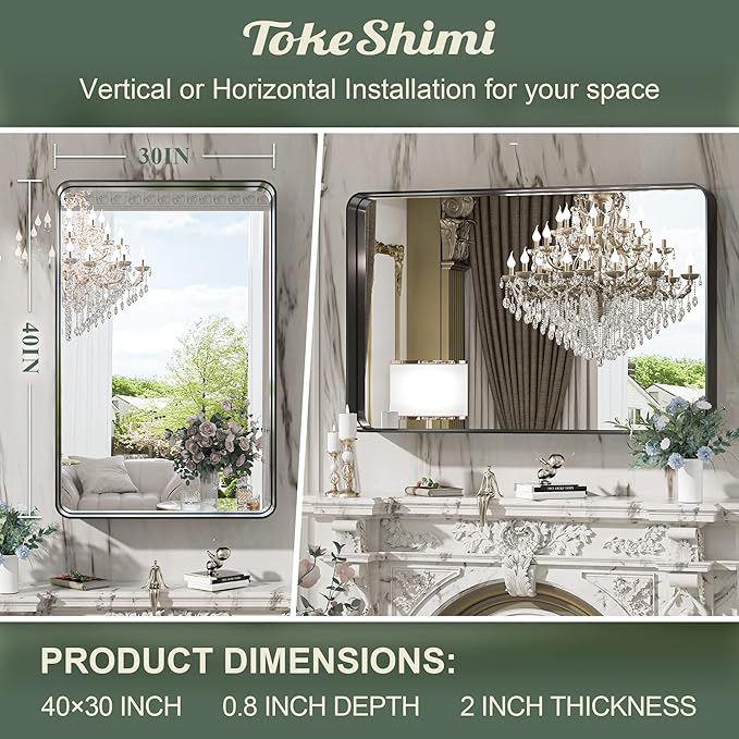TokeShimi 40 x 30 Inch Wall Mirror - Image 8