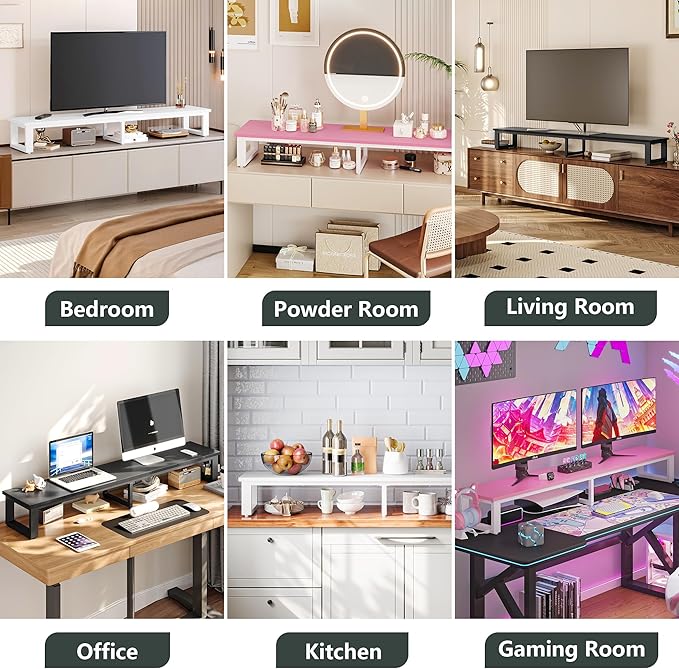 Clikuutory 45" Large TV Riser for 32-60 inch TVs, Tabletop Stand - Image 5