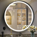 Hasipu 28 Inch Round LED Mirror by Whatssuitableisthebest