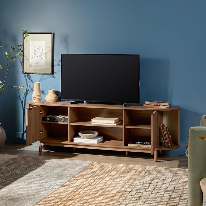 Walker Edison Modern Curved Reeded TV Stand - Image 5