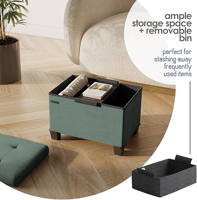 STORAGEBUD Storage Ottoman Cube - Image 3