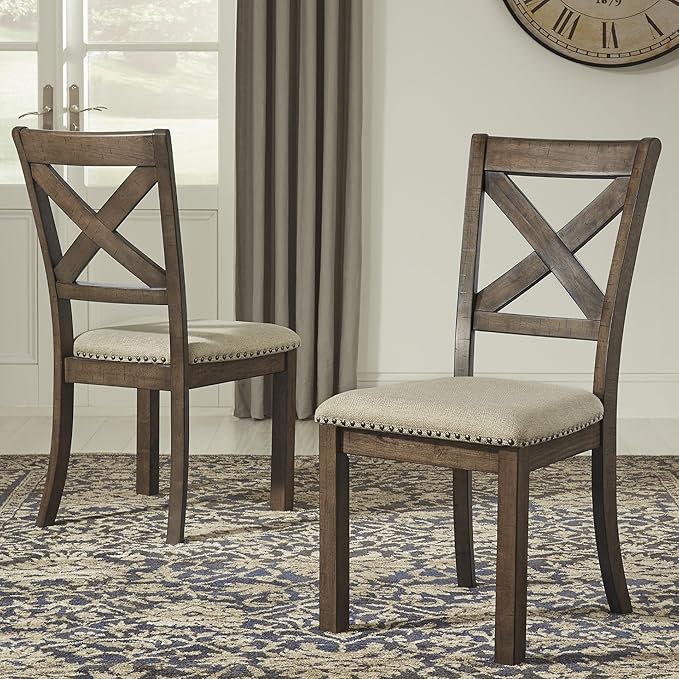 Signature Design by Ashley Moriville Modern Farmhouse 19" Upholstered Dining - Image 2