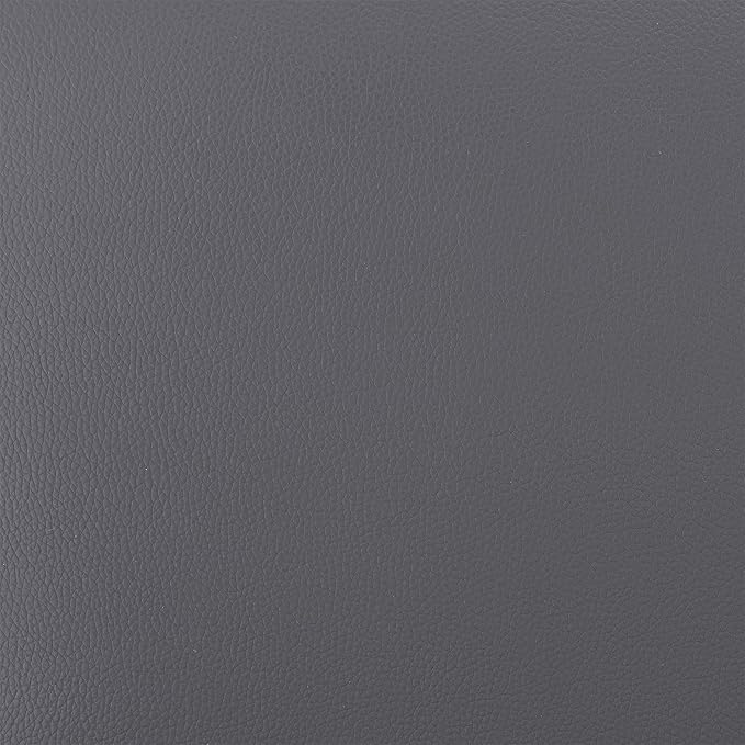 Armen Living Charlotte Swivel Counter Stool in Black Metal and Grey Faux Leather - Image 9