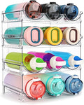 Water Bottle Organizer for Cabinet, 4 Pack Water Bottle Organization and by SPOSPO