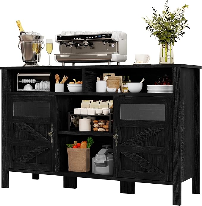 YITAHOME 59" Large Buffet Sideboard Cabinet, Farmhouse Kitchen Cabinet - Image 7