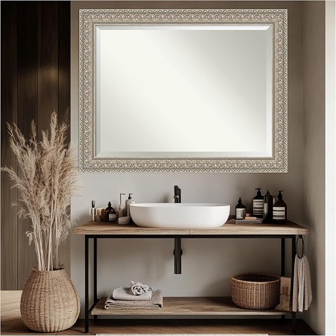 Amanti Art Silver Bathroom Mirror - Image 6
