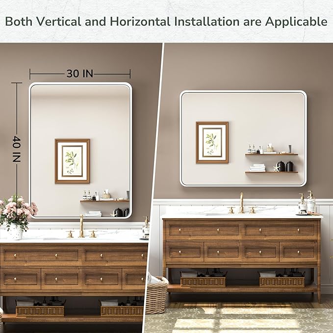 TokeShimi 40 x 30 Inch Wall Mirror - Image 8