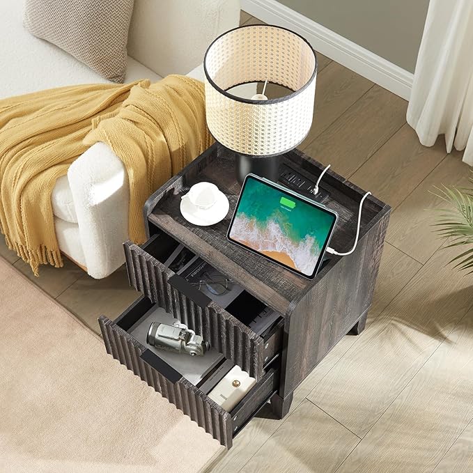 Wnutrees Fluted Nightstand - Image 4