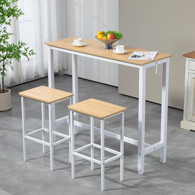 Finnhomy 47" Industrial Bar Table Set - Image 2