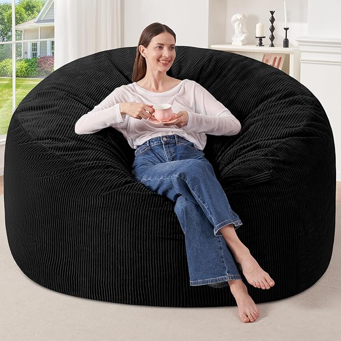 HABUTWAY 6FT Bean Bag Chair, Giant Bean Bag Chairs by HABUTWAYMakeYourLifeComfortable