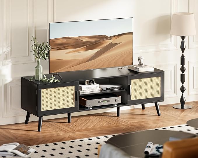SUPERJARE TV Stand for 65 Inch TV, Entertainment Center - Image 2