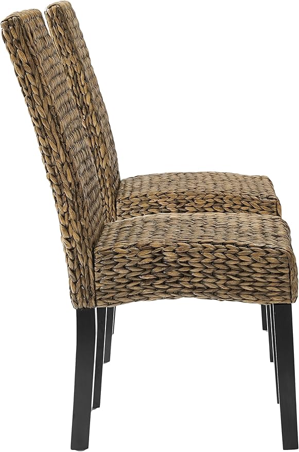 Crosley Furniture Edgewater Handwoven Natural Fiber Rattan Dining Chairs Set of - Image 4