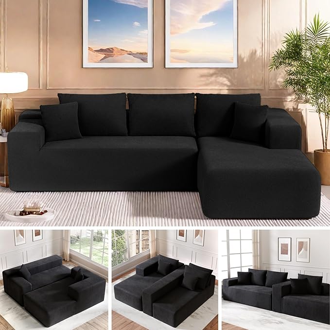 Cloud Sectional Couch, 104”L-Shape Oversized Sofa by FONTOI