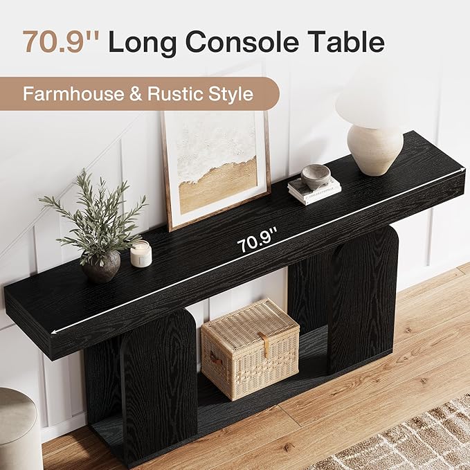 Tribesigns 70.9-Inch Extra Long Sofa Table, Farmhouse Console Tables - Image 5