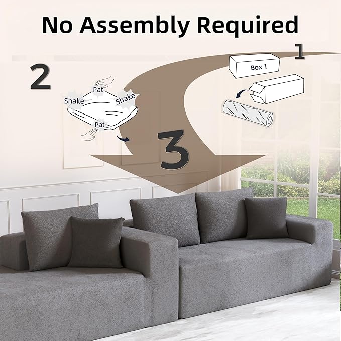Cloud Sectional Couch, 104”L-Shape Oversized Sofa - Image 4