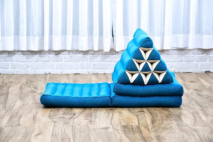 Leewadee 3-Fold Mat with Triangle Cushion – Comfortable TV Pillow, Foldable - Image 8