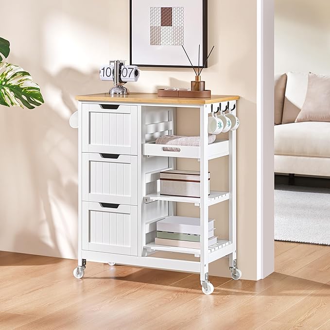 Yaheetech Kitchen Island Cart on Wheels - Image 3