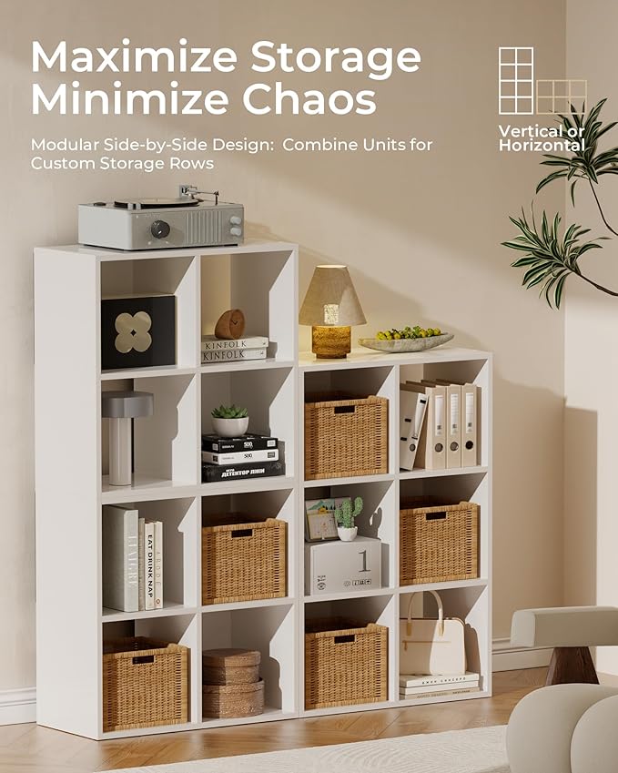 GTPLAYER 4-Cube Storage Organizer, Fits 11" Bins, Vertical or Horizontal Use - Image 7