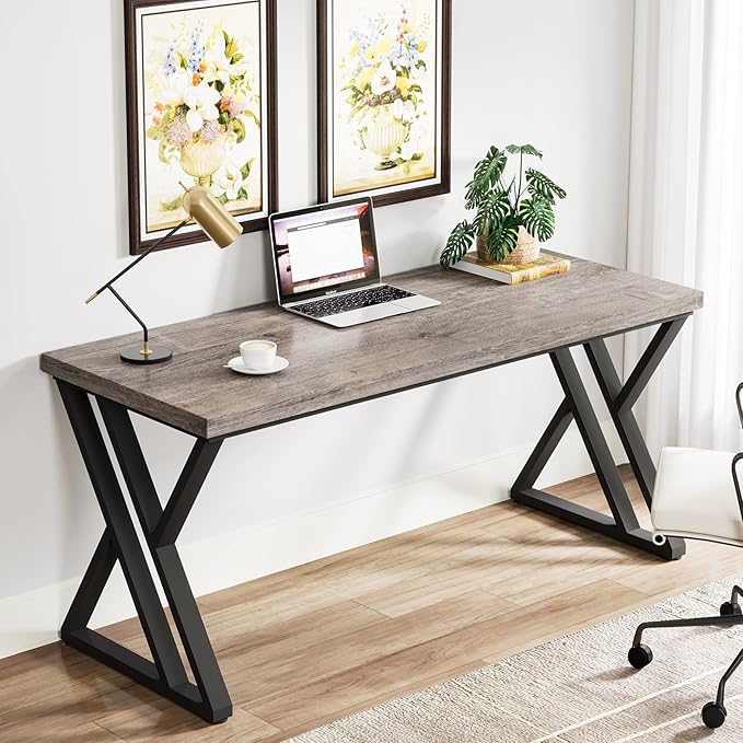 Tribesigns Writing Computer Desk, 55 inch Heavy Duty Study Desk - Image 6