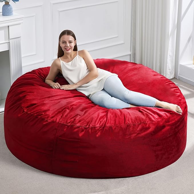 Hobestluk 6FT Bean Bag Chair Bean Bag Chairs by YourHomeDeservesMore