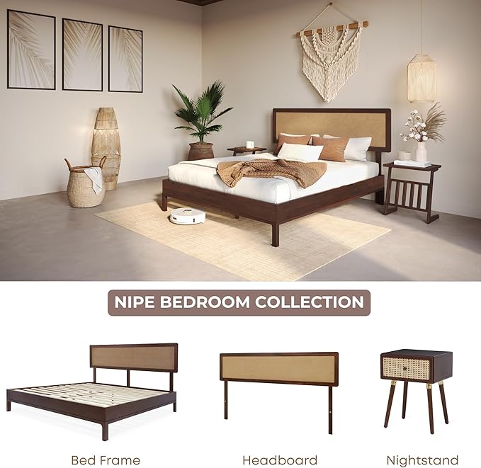 Bme Nipe Queen 14 Inch Bohemian Bed Frame - Image 7