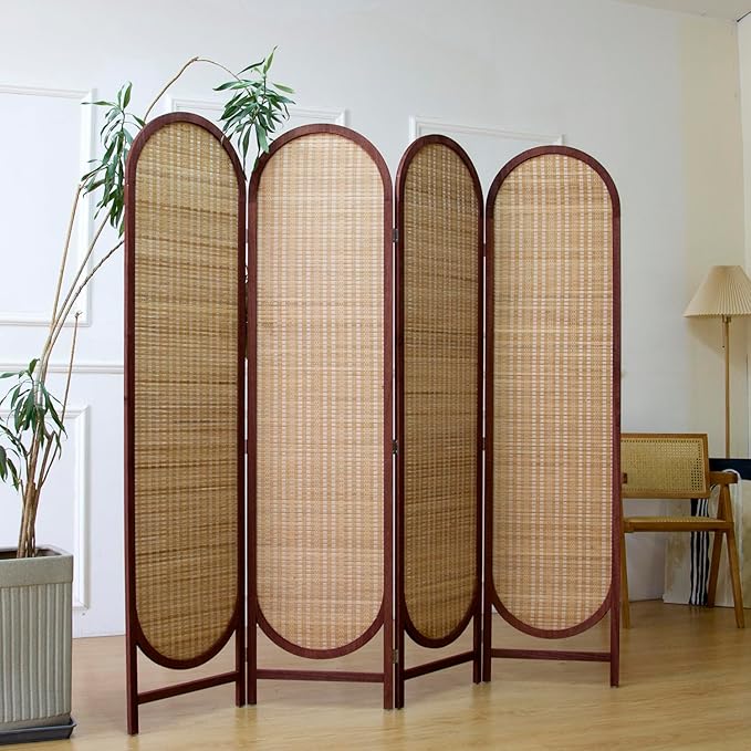 4 Panel Room Divider Screen and Folding Panel Screen in Arch Shape, Double - Image 3