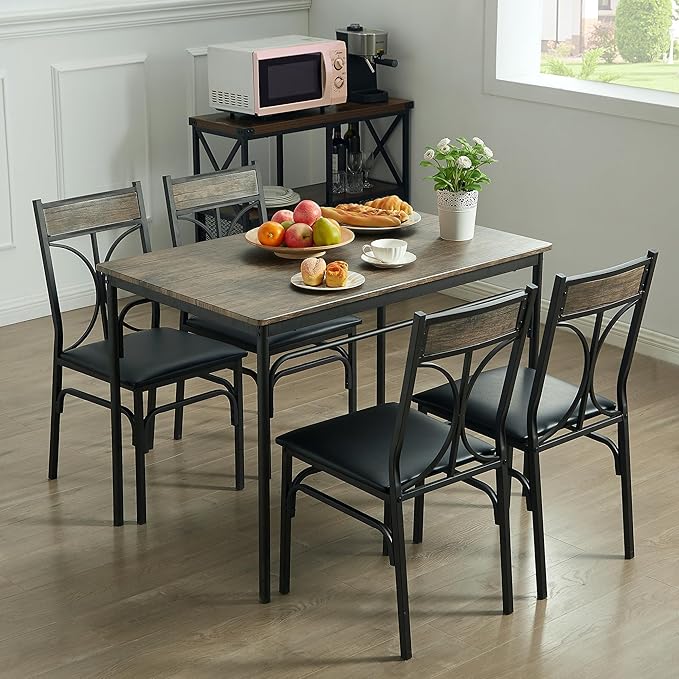VECELO Kitchen Dining Room Table Set - Image 4