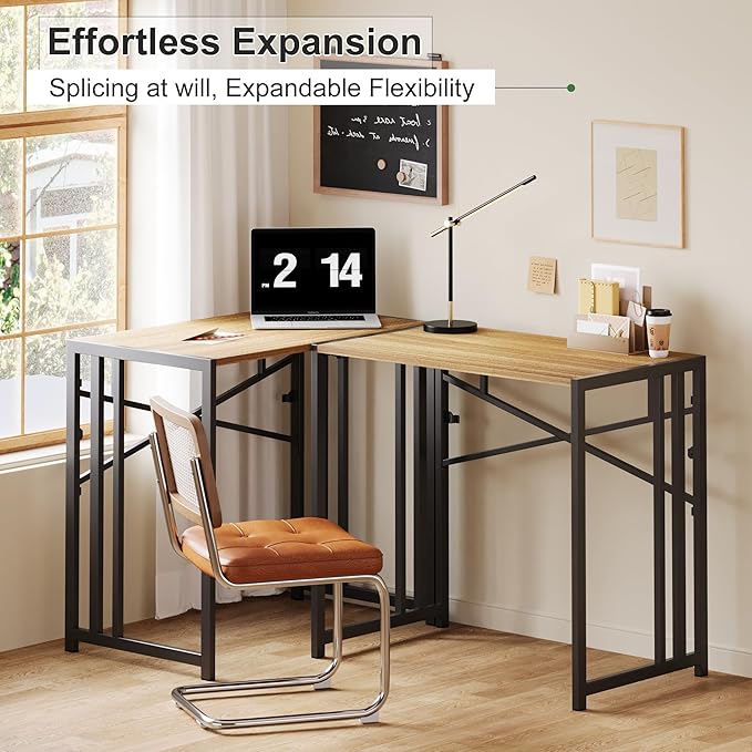 Narrow Folding Computer Desk 35 inch, Writing Gaming Computer Camping Desk - Image 8