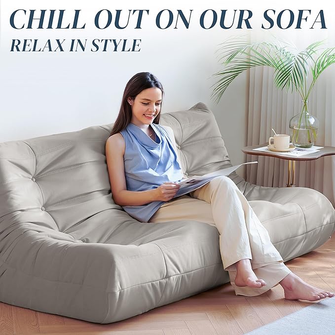 Bean Bag Chair, Large Fireside Chair Bean Bag Sofa - Image 3