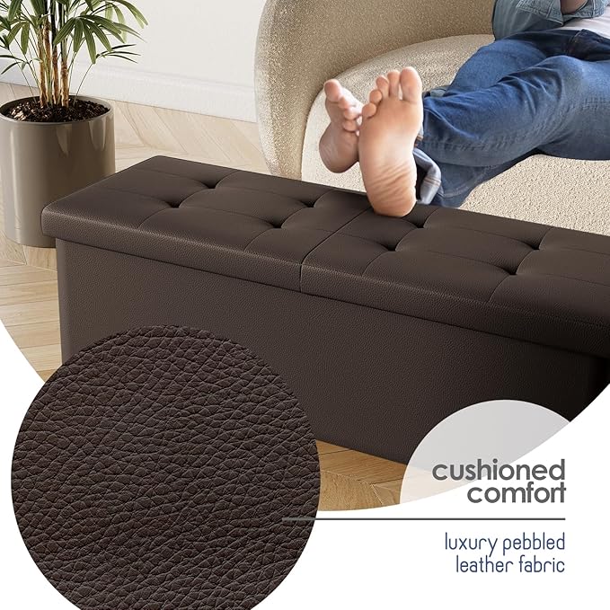 STORAGEBUD Storage Ottoman Bench - Image 7