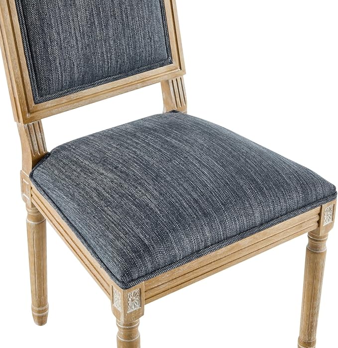 Merax Upholstered Solid Wood Dining Chairs Set of 6, French Country Style - Image 7
