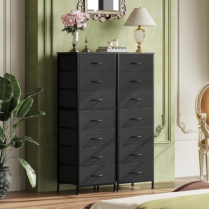 WLIVE Black Tall Dresser for Bedroom, 7 Drawer Dressers & Chests of Drawers - Image 2