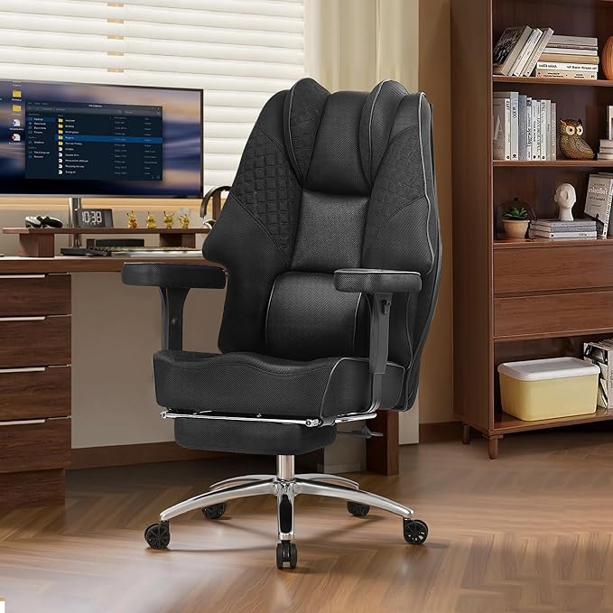 VECELO Big and Tall Office Chair 400lbs, Mesh High Back Computer Chair - Image 2