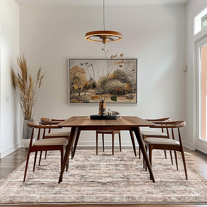 GENIMO 10x14 Area Rugs for Living Room, Machine Washable Non Slip Vintage Retro - Image 4
