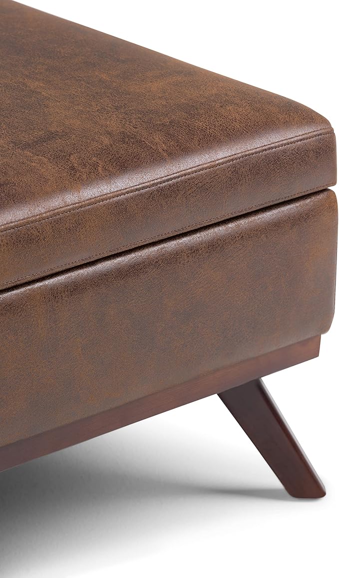 SIMPLIHOME Owen 36 inch Wide Mid Century Modern Square Coffee Table Storage - Image 7