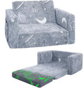 Toddler Chair Comfy, 2-in-1 Soft Toddler Couch Fold Out by inhand