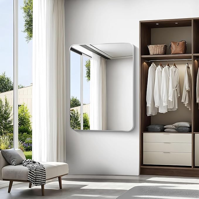 Silver Bathroom Mirror, 36x48 inch Wall Mirror - Image 4