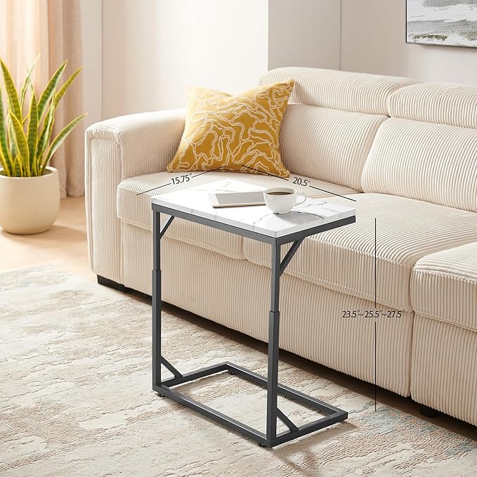 C-Shaped End Table, Small Sofa Table - Image 2