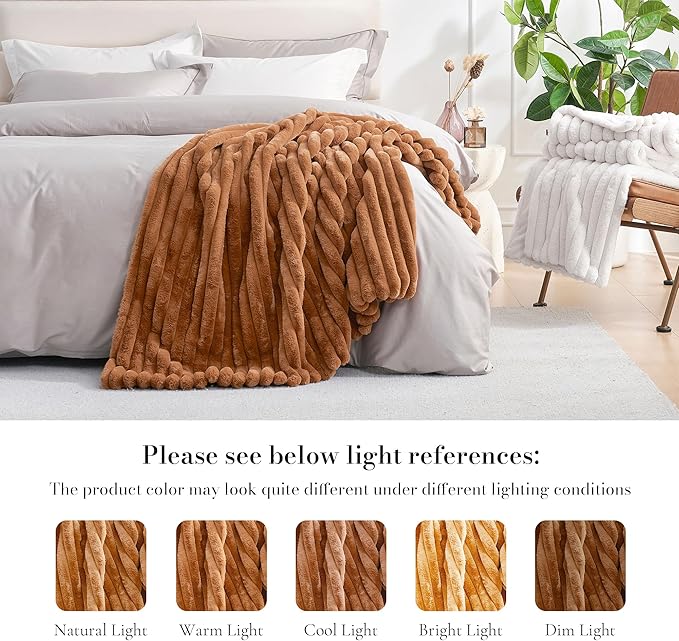 Amélie Home Faux Fur Throw Blanket - Image 8